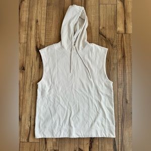 Athleta sundown sweatshirt tank in cream size medium